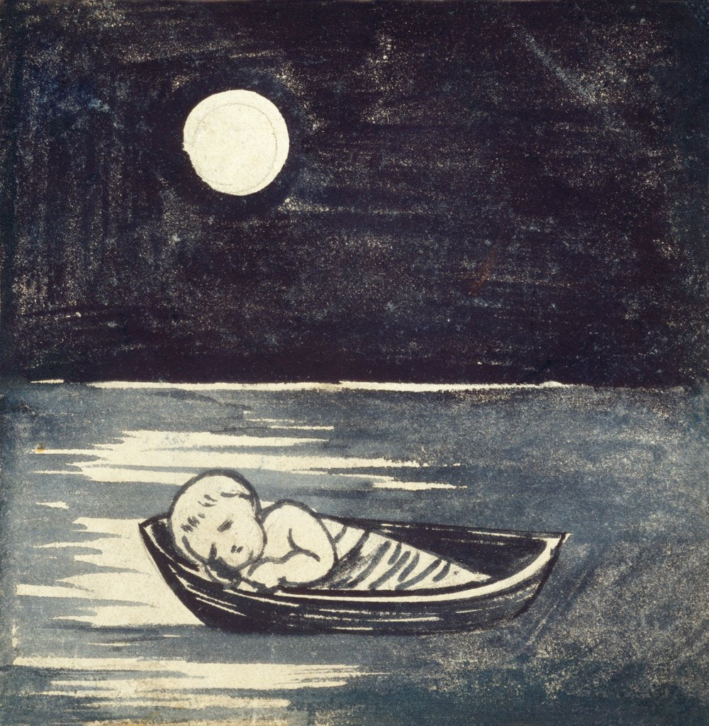 Detail of Infant in Boat by William Frend De Morgan