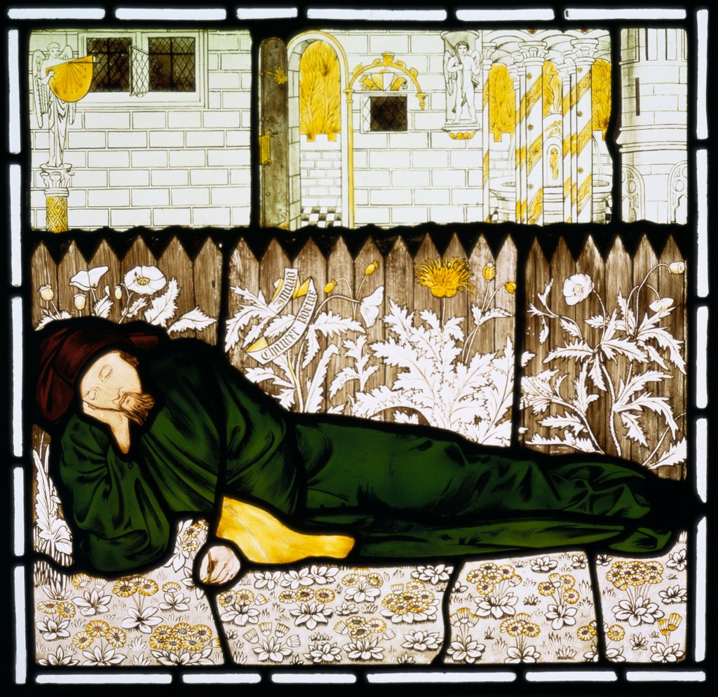 Detail of Chaucer Asleep by Edward Burne-Jones