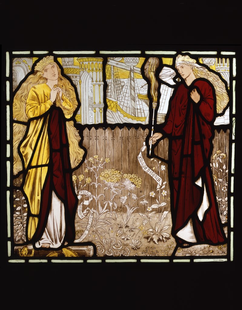 Detail of Queens Dido and Cleopatra by Edward Coley Burne-Jones