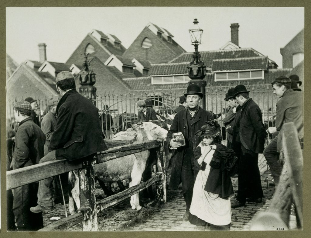 Detail of Blind Beggar at the Cattle Market by Paul Martin