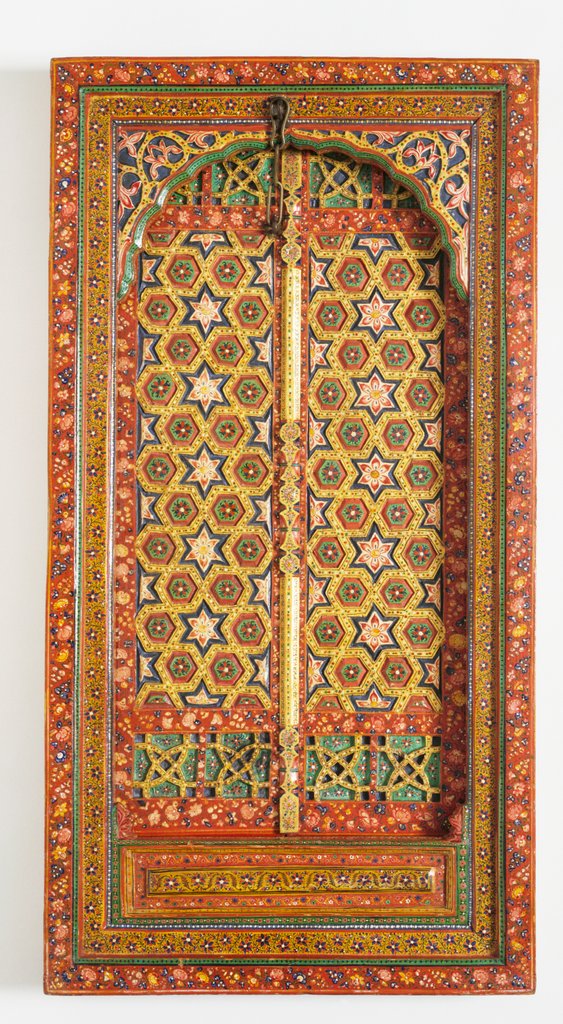 Detail of Painted wood with floral design. Kashmir, India, 19th century by Unknown