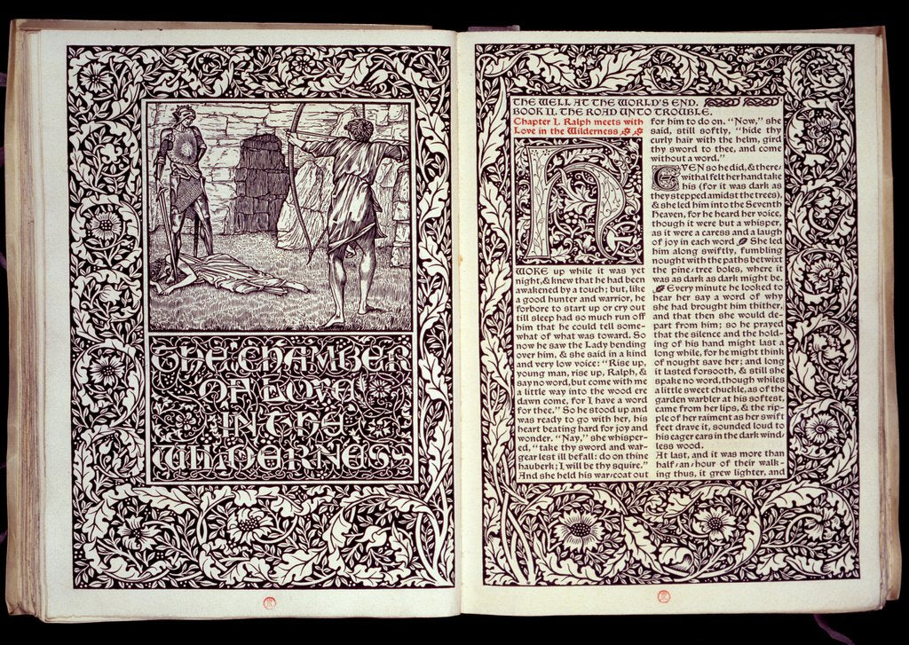 Detail of The Chamber of Love in the Wilderness by William Morris