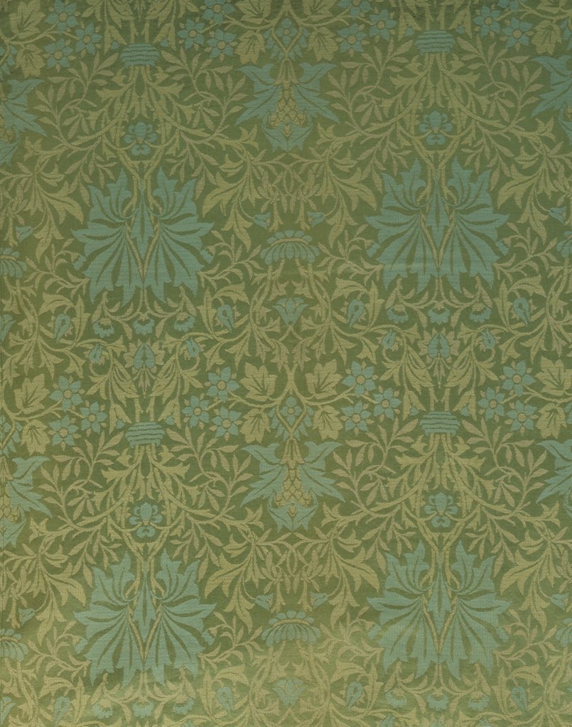 Detail of Flower garden curtain by William Morris