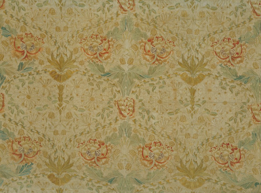 Detail of Flower garden curtain by William Morris