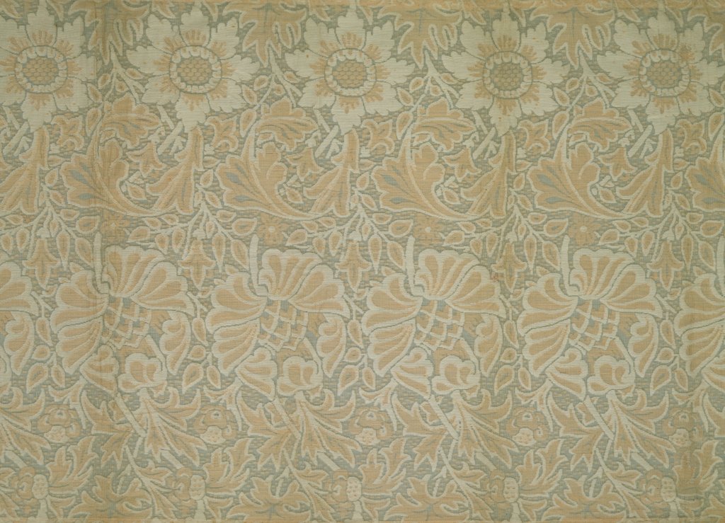 Detail of Madras Muslin furnishing fabric by William Morris
