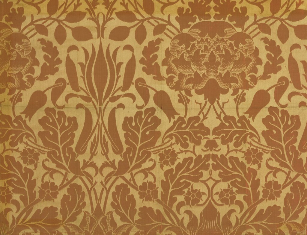 Detail of Oak furnishing fabric by William Morris