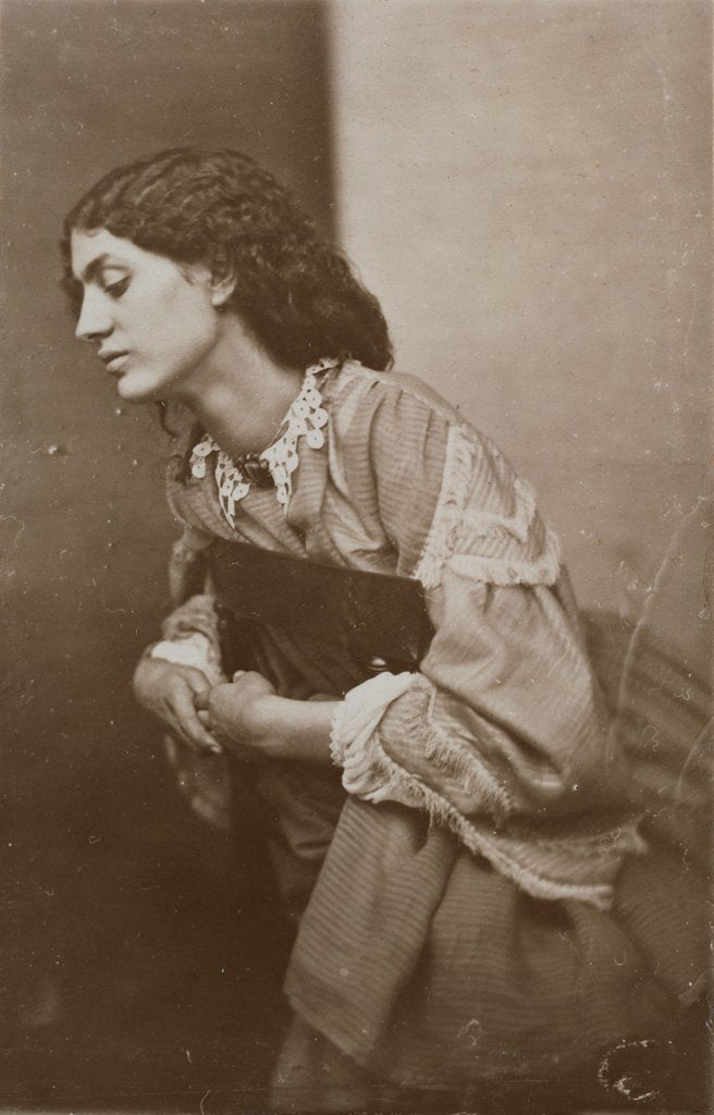 Detail of Jane Morris, wife of William Morris, posed by Dante Gabriel Rossetti by Unknown