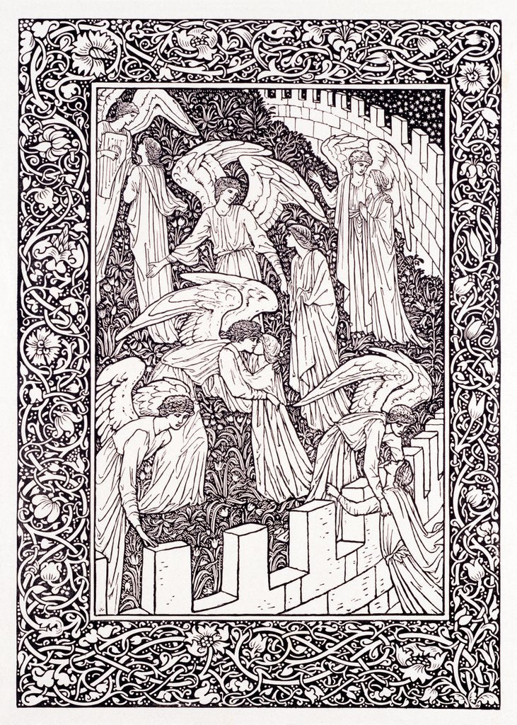 Detail of Trial proof sheet of The Golden Legend by William Morris