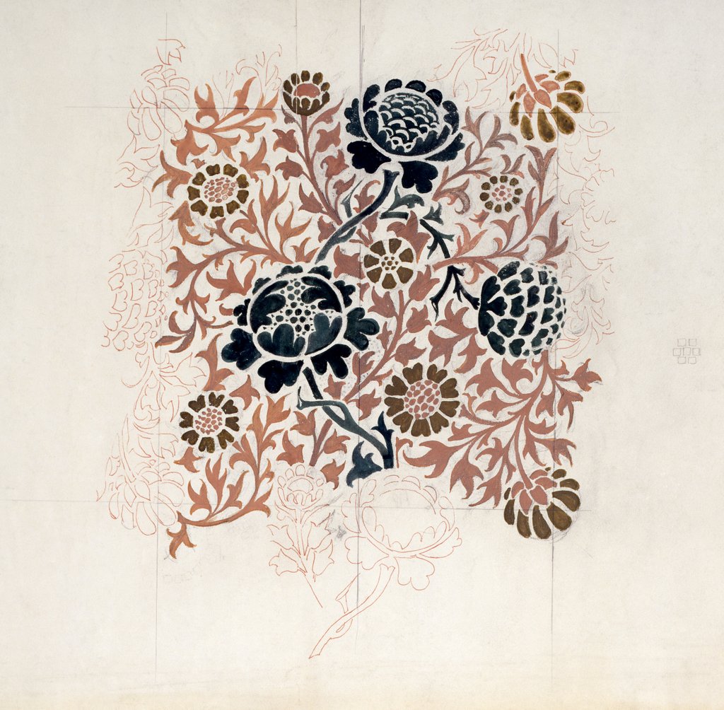 Detail of Grafton wallpaper by William Morris