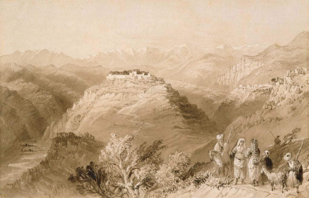Detail of Djouni by William Henry Bartlett
