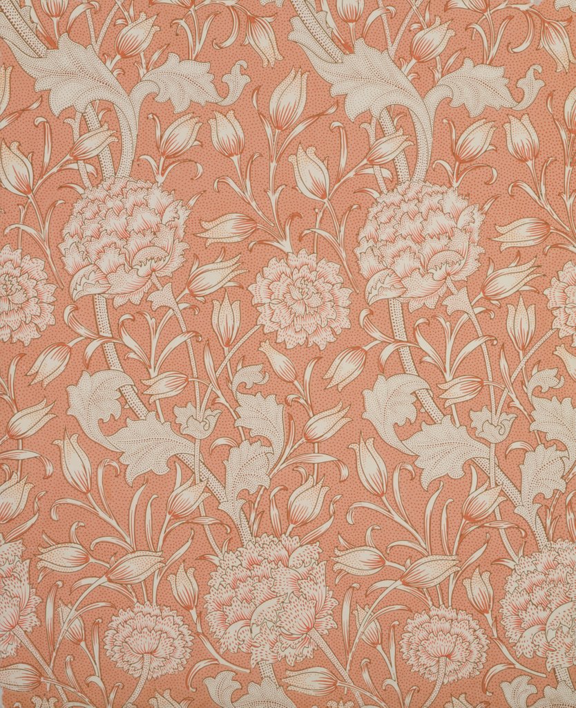 Detail of Wild Tulip wallpaper by William Morris