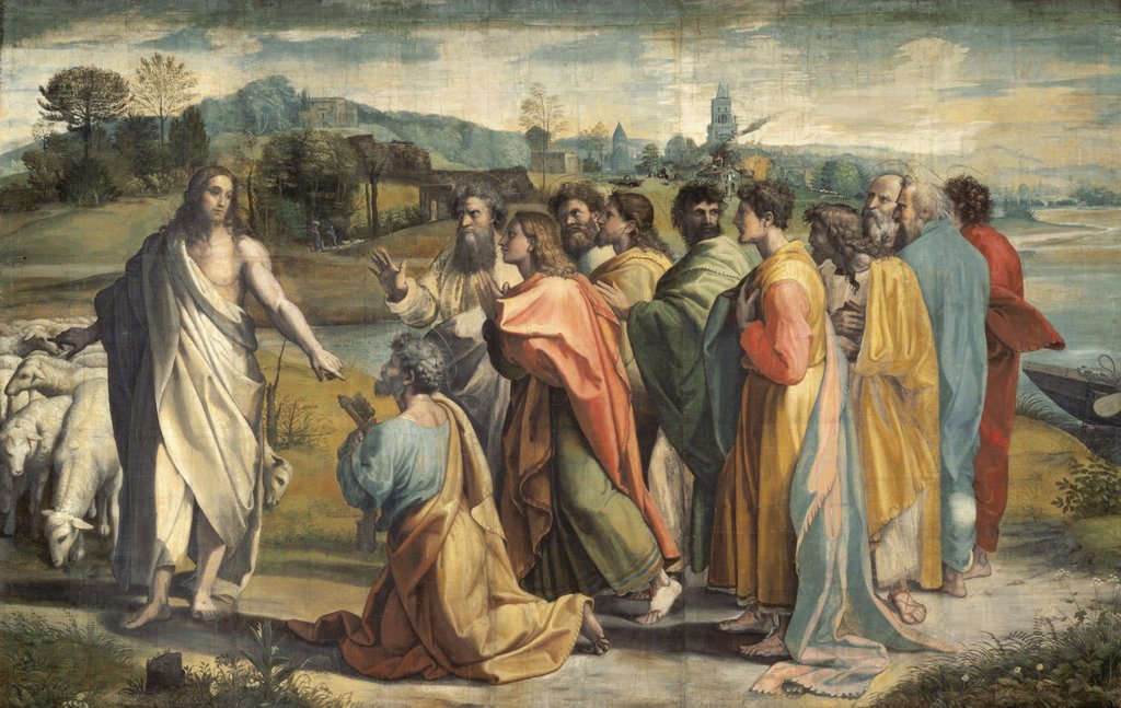 Detail of Christs Charge to Peter by Raphael