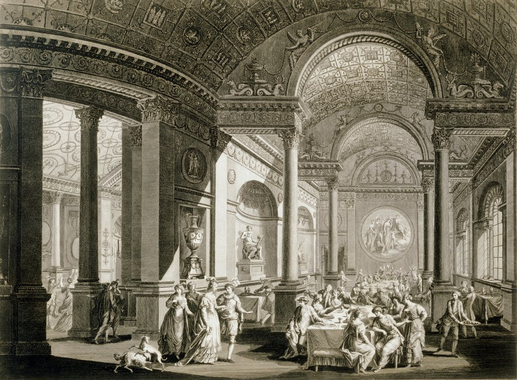 Detail of Inside view of the Supper Room at Derby House by Anonymous