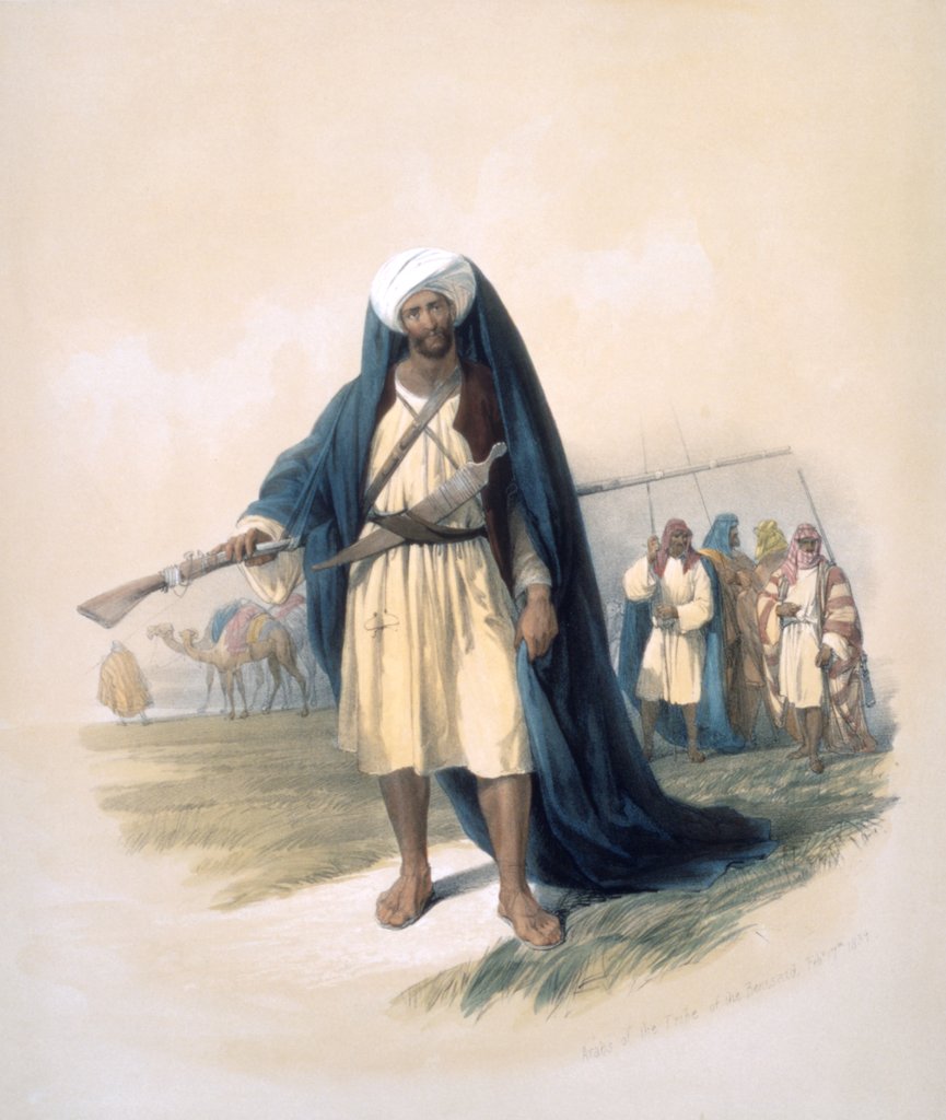 Detail of Arabs of the desert by Louis Haghe