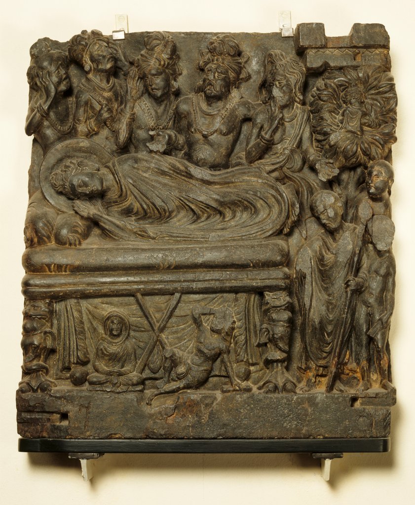 Detail of The Parinirvana: The death of the Buddha. Gandhara, 2nd - 3rd century by Unknown