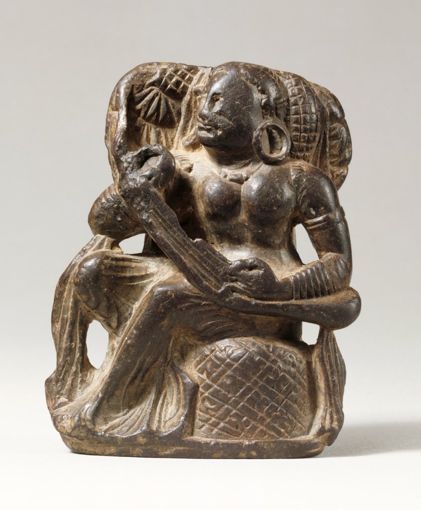 Detail of Seated musician. Pakistan, 5th - 6th century A.D. by Unknown