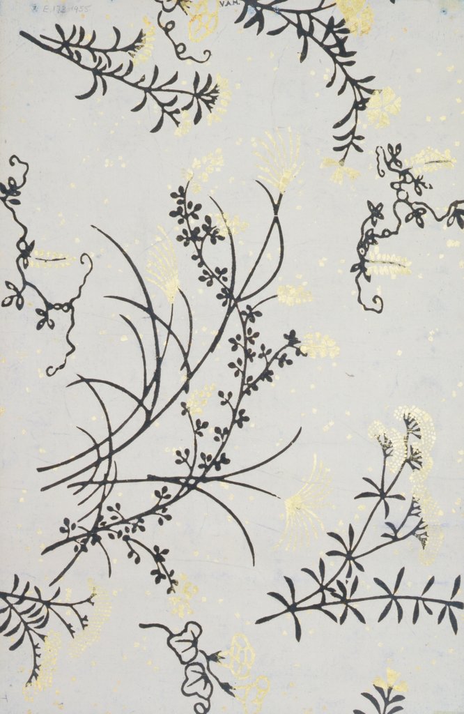 Detail of Japanese sliding door paper by Unknown