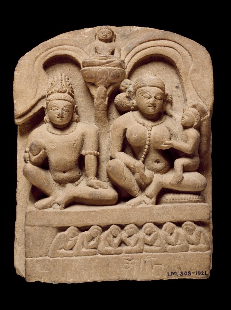Detail of Jain Tirjhankara, relief panel. India, 9th-10th century by Unknown