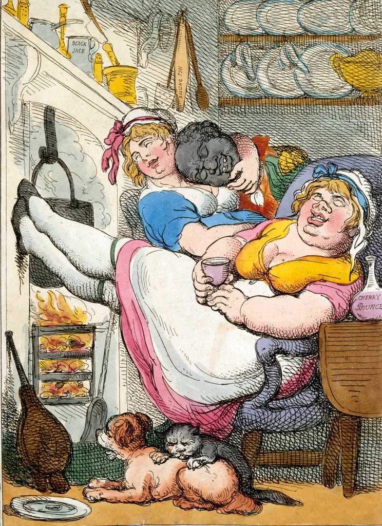 Detail of Kitchin Stuff by Thomas Rowlandson