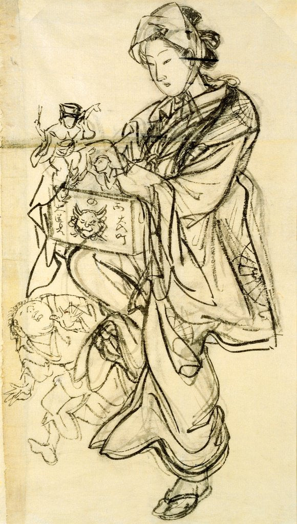 Detail of Woman Puppeteer. Japan, 19th century by Unknown