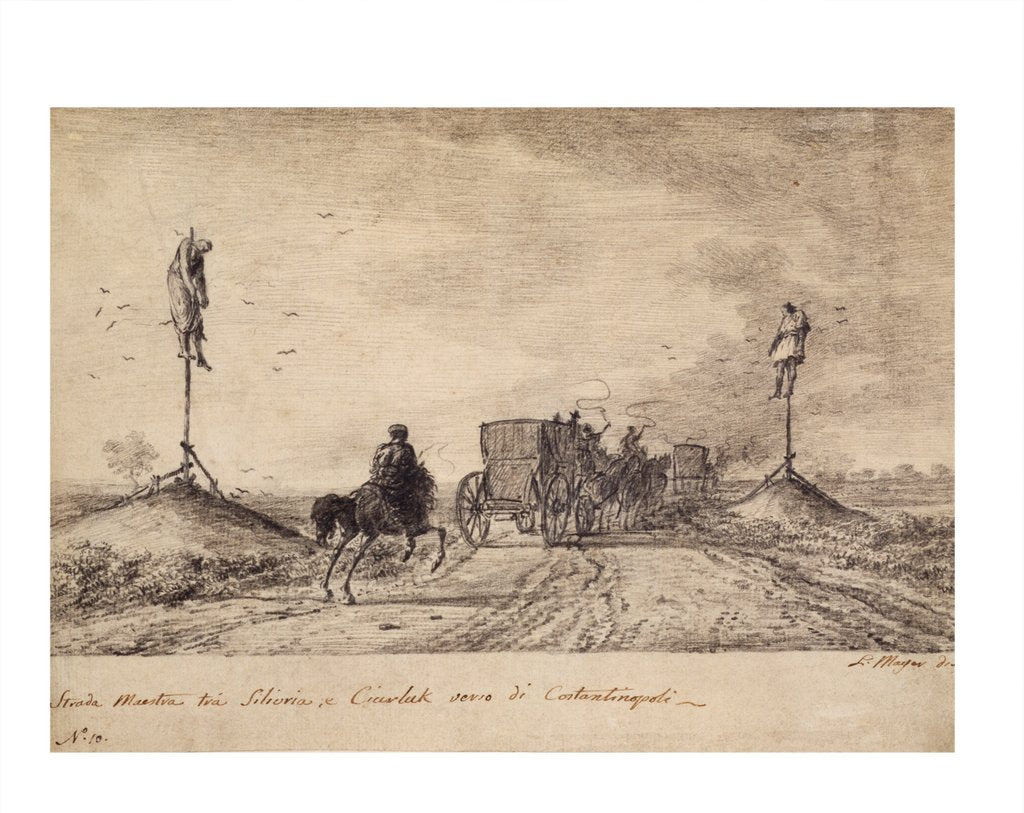 Detail of Road between Silivria and Ciarluk, Road to Constantinople by Luigi Mayer
