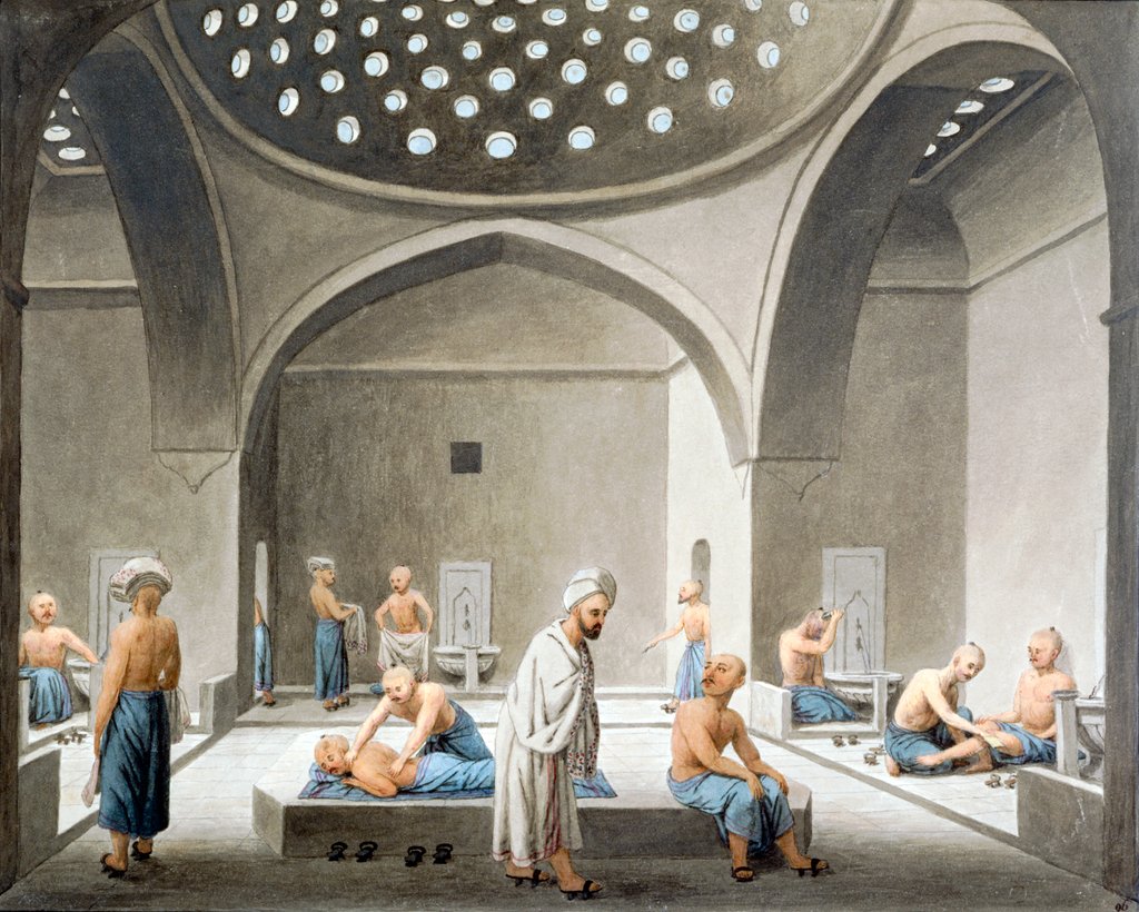 Detail of Men Bathing. Turkey, 19th century by Anonymous Greek artist