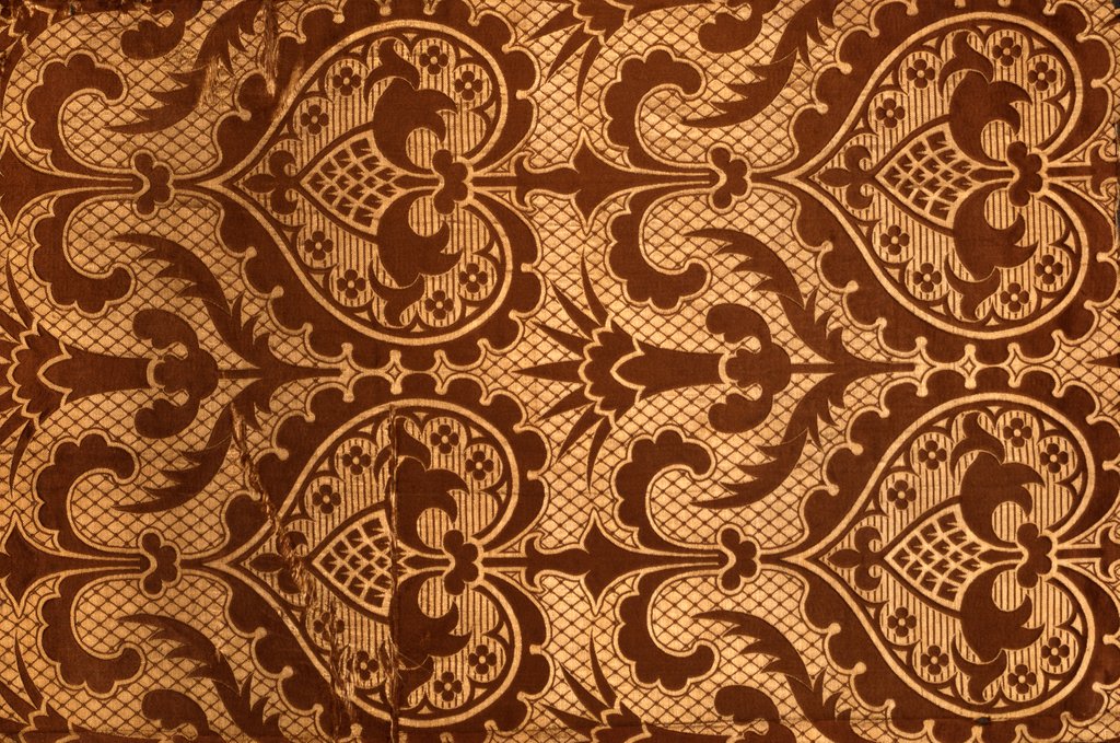 Detail of Furnishing fabric by Augustus Welby Northmore Pugin