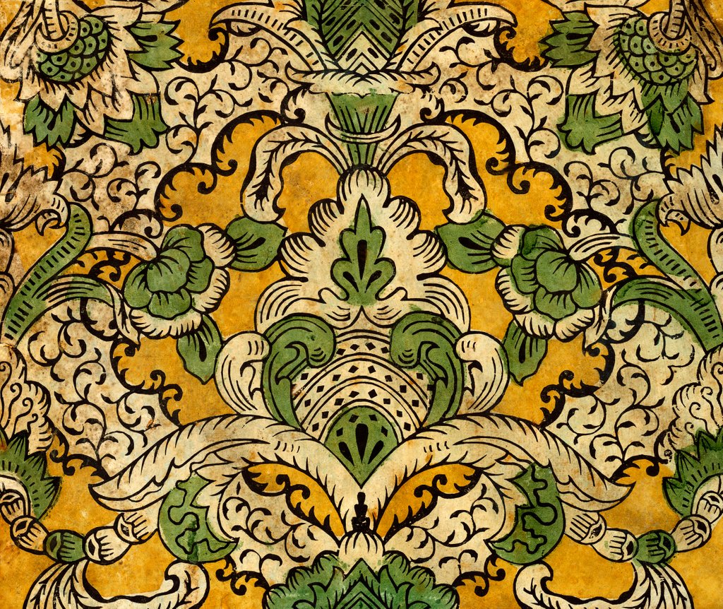 Detail of Damask pattern wallpaper by Unknown