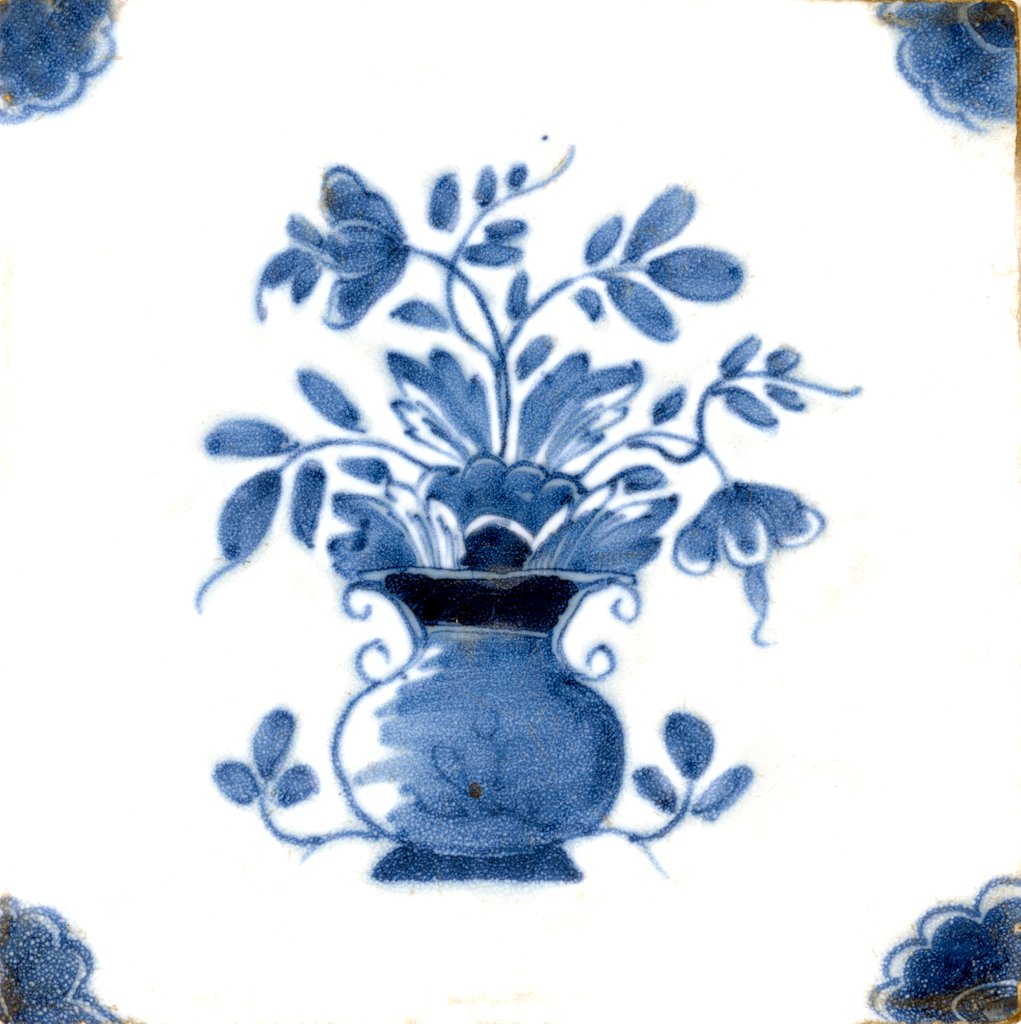 Detail of Tile. Liverpool, England, mid-18th century by Unknown