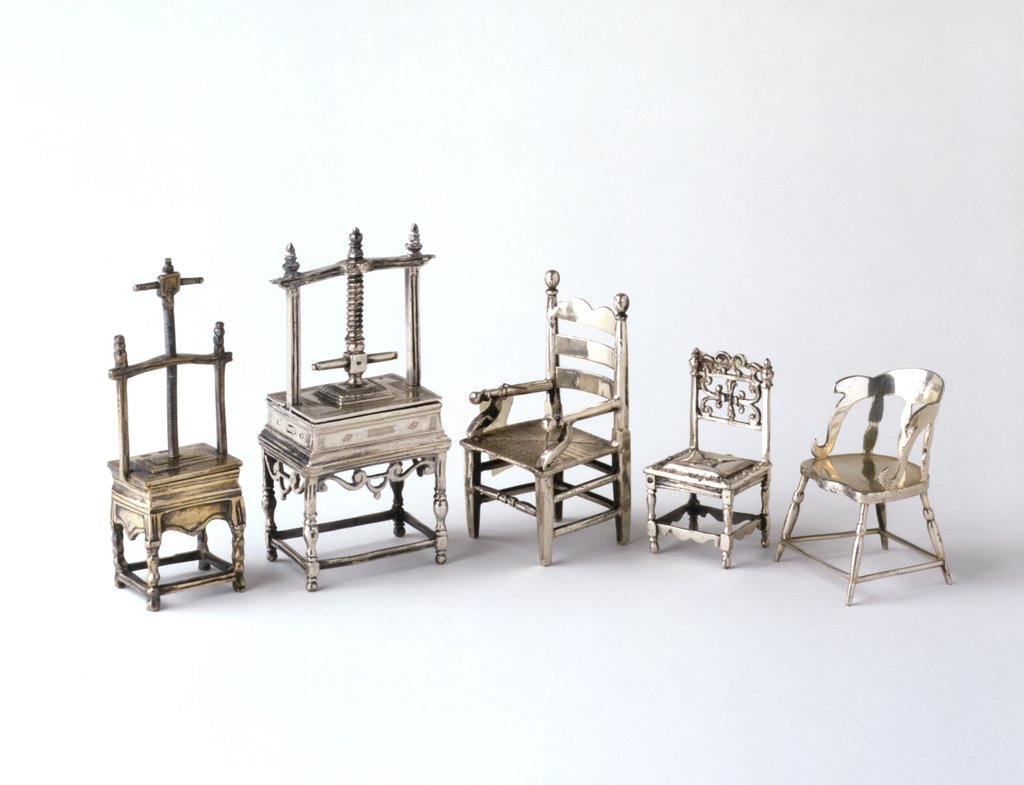 Detail of Doll's house chairs by unknown