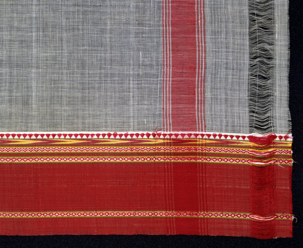 Detail of Sari with borders, detail by Unknown