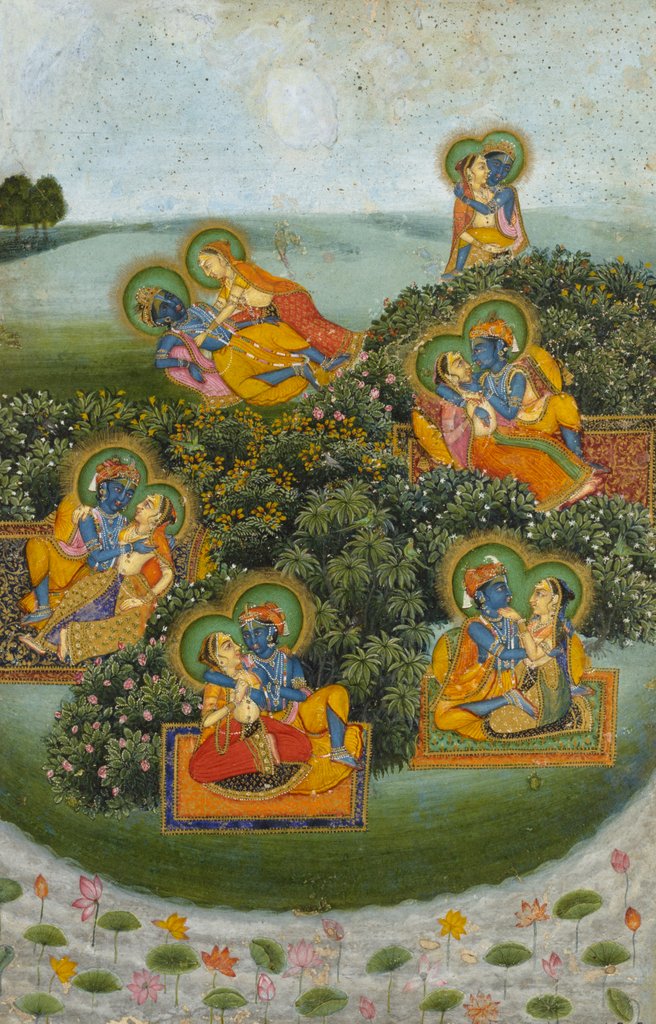 Detail of Krishna and the Gopis by Unknown