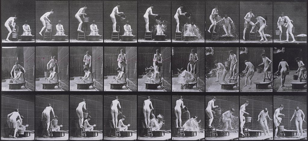 Detail of Pouring basin of water over head by Eadweard Muybridge