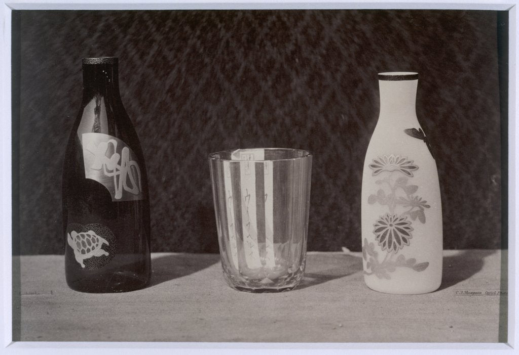 Detail of 2 Bottles & glass by Charles Thurston Thompson