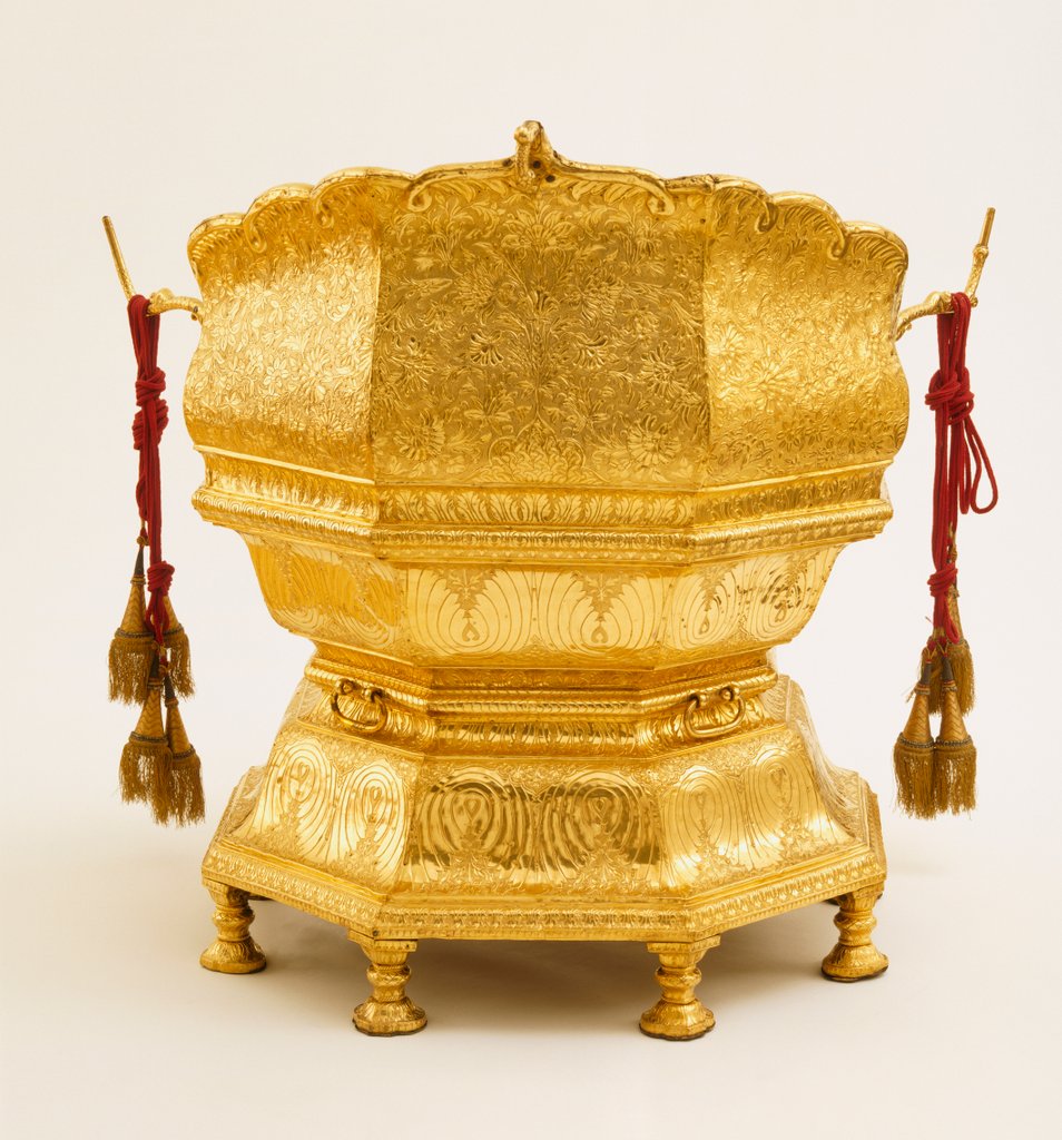Detail of The Golden Throne of Maharaja Ranjit Singh by Hafiz Muhammad of Multan