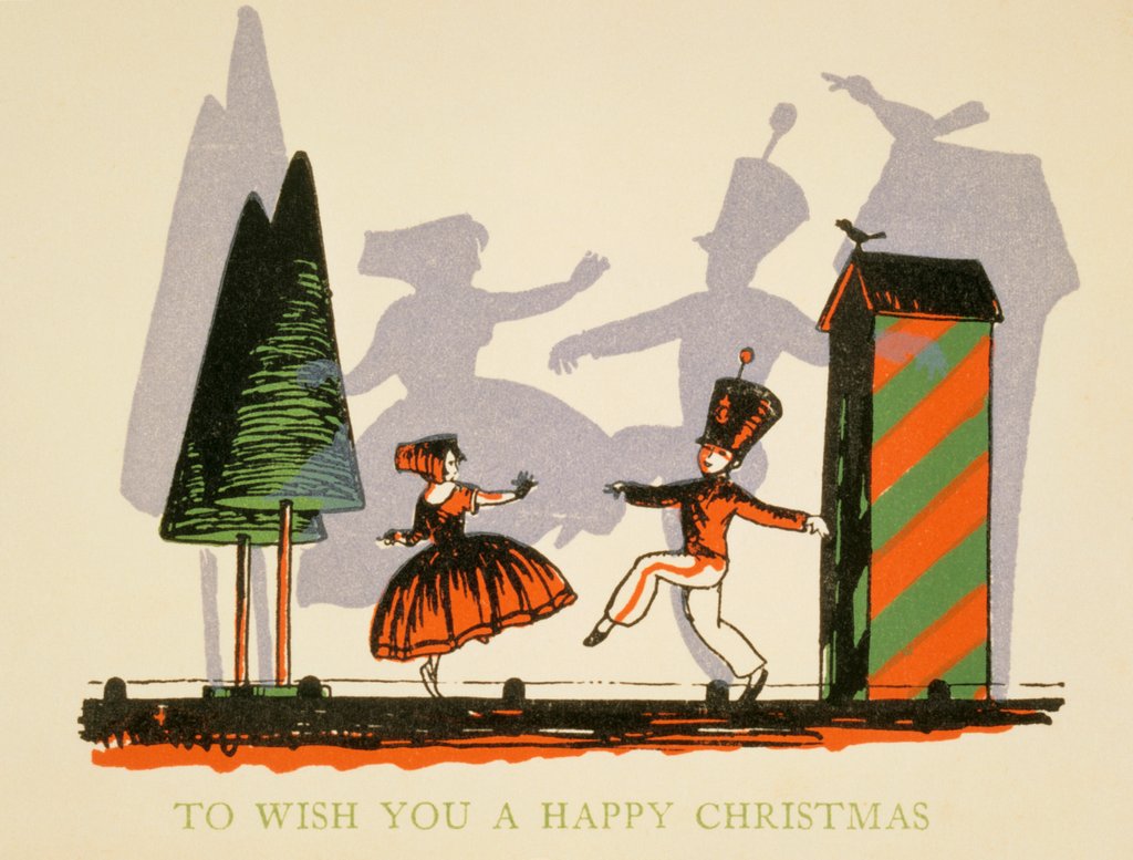Detail of Christmas Card. England, 19th century by Anonymous