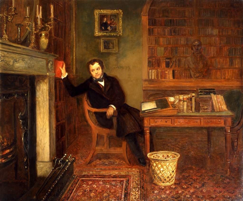 Detail of John Forster in his library by Edward Matthew Ward