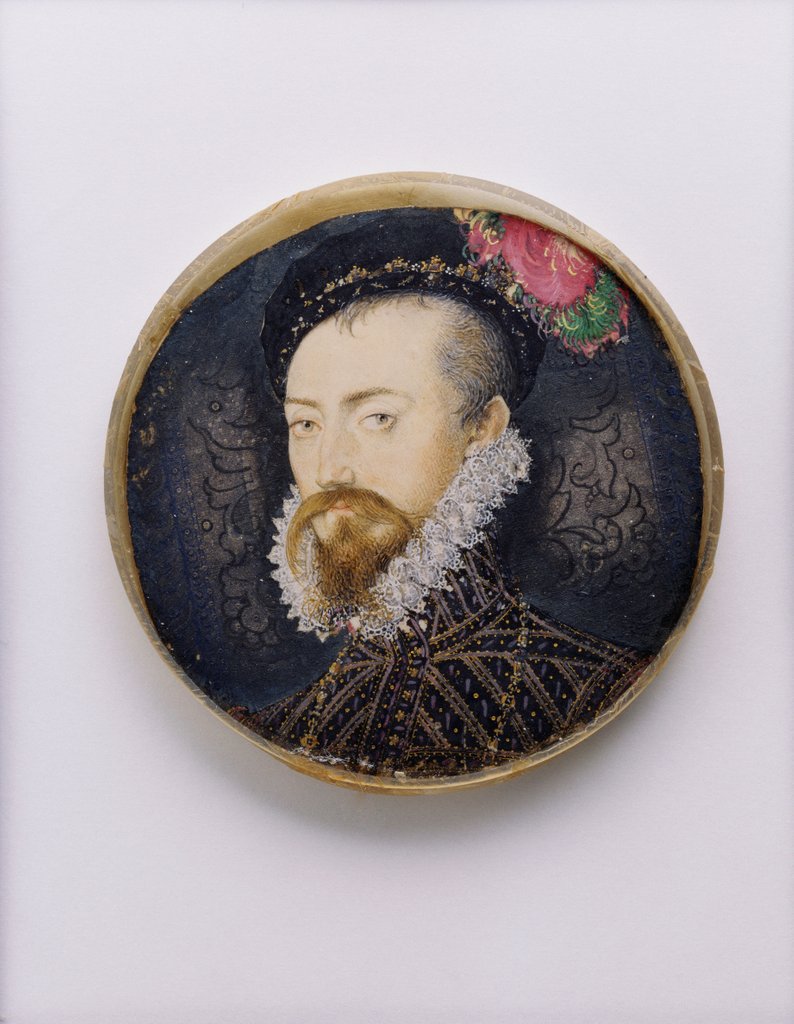 Detail of Robert Dudley, Earl of Leicester by Nicholas Hilliard