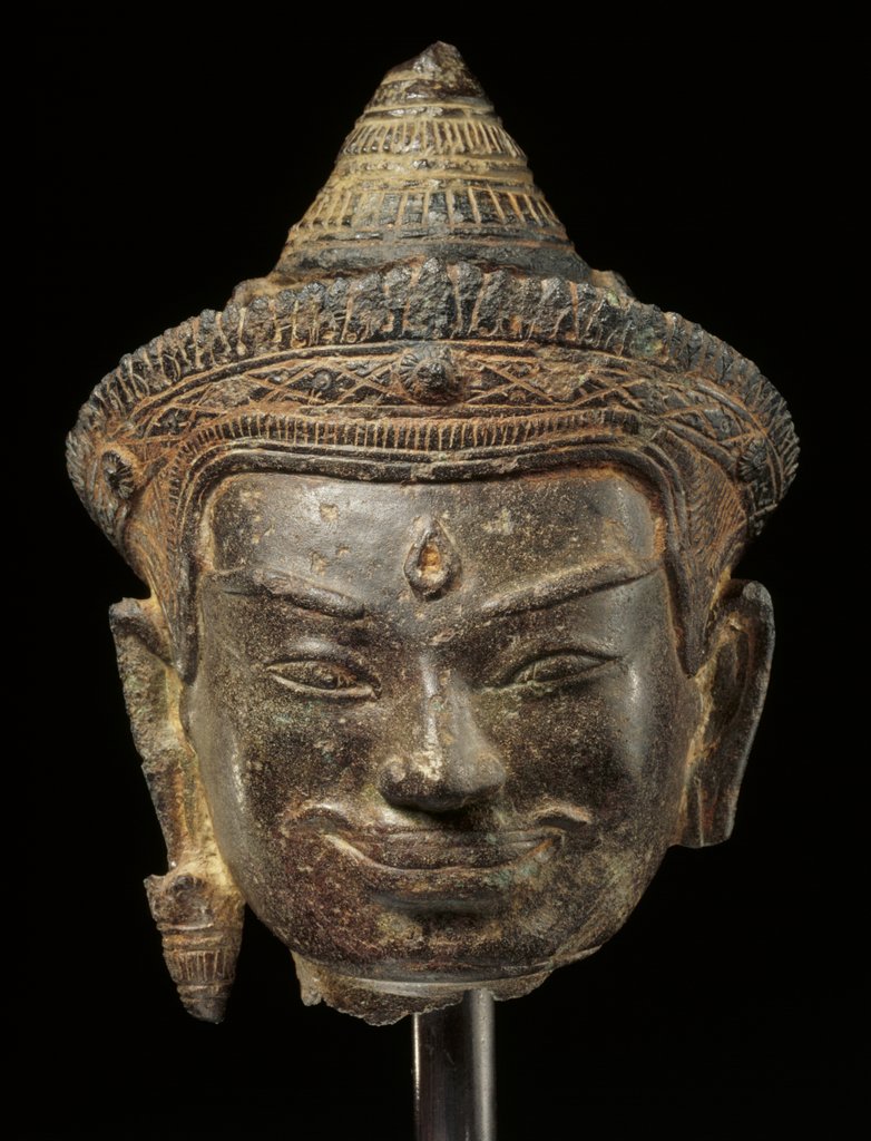 Detail of Figure of the Head of Siva. Khmer, early 12th century A.D. by Unknown