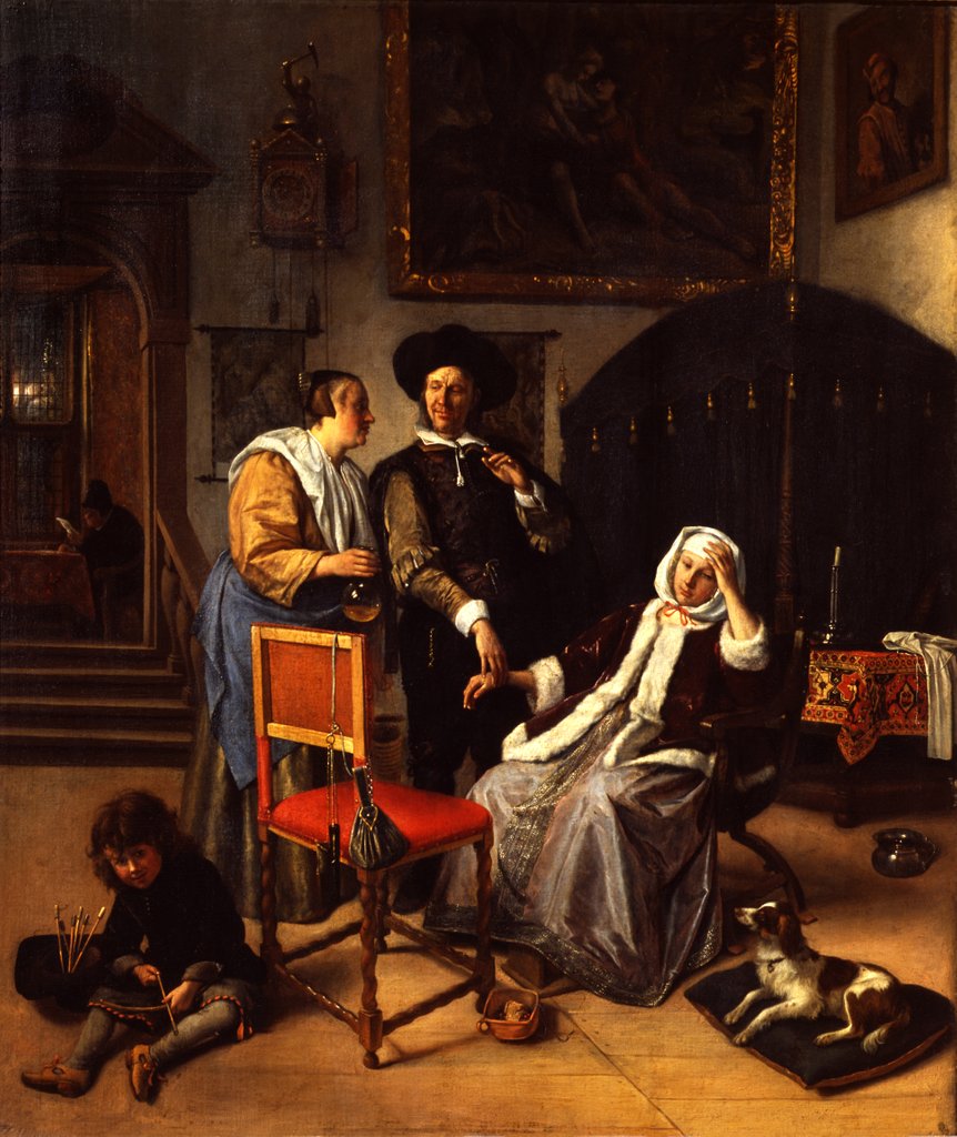 Detail of The Doctor's Visit by Jan Steen