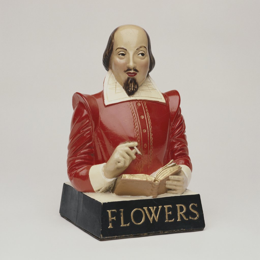 Detail of Advertisement bust of William Shakespeare. England, 20th century by Unknown