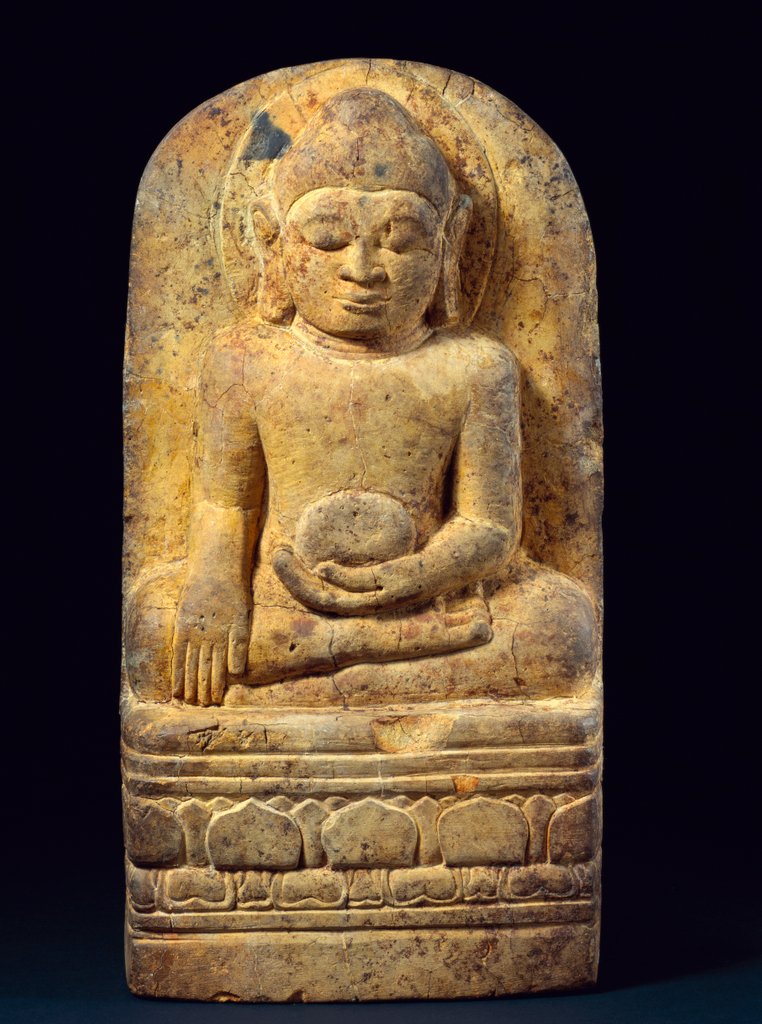 Detail of Buddha. Stone. Burma, 6th-7th century by Unknown