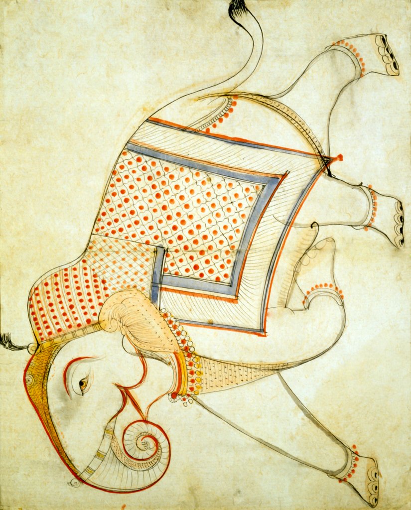 Detail of Study of a State Elephant with Ornamental Trappings. Kota, India, early 19th century by Unknown