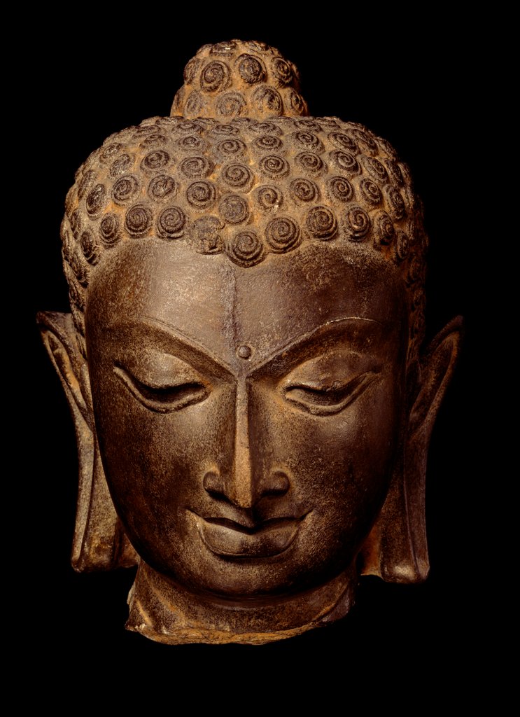 Detail of Head of Buddha. India, 7th-8th century by Unknown