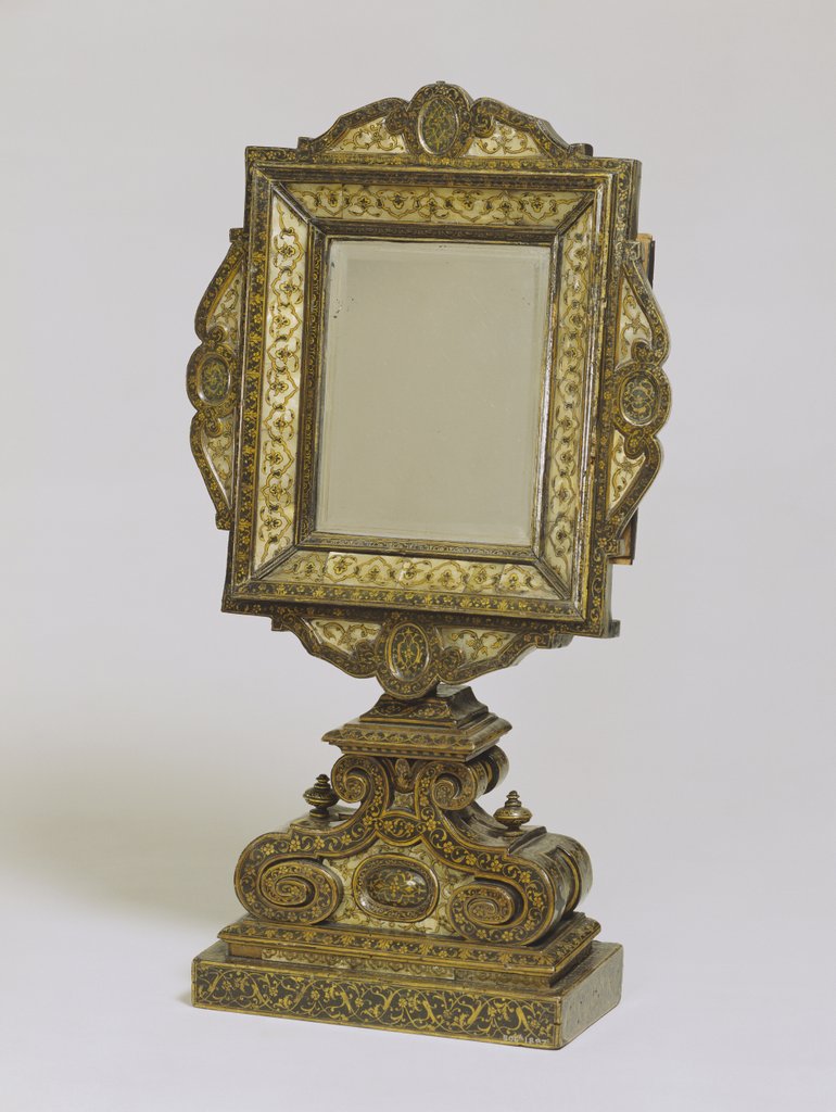 Detail of Mirror and mirror stand. Venice, Italy, late 16th century by Unknown