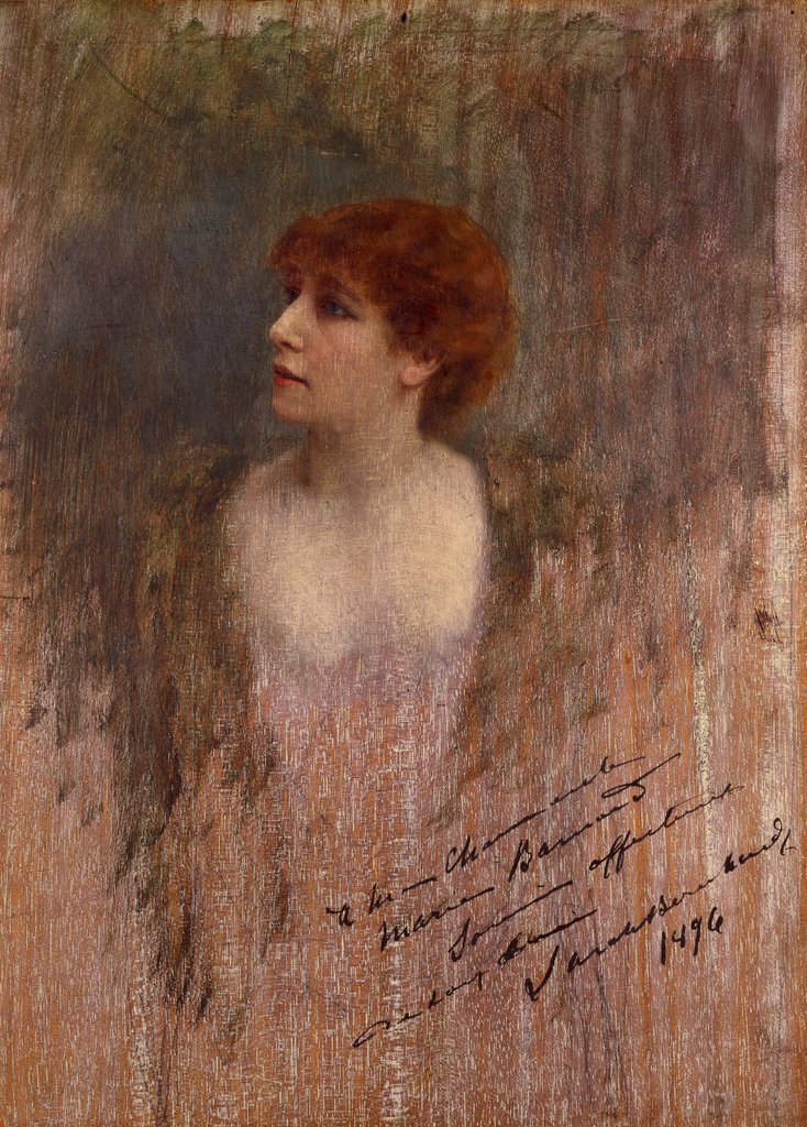 Detail of Sarah Bernhardt, probably a self portrait. France, 1896 by Sarah Bernhardt