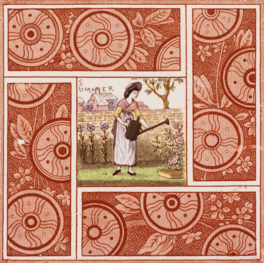 Detail of Tile by Kate Greenaway