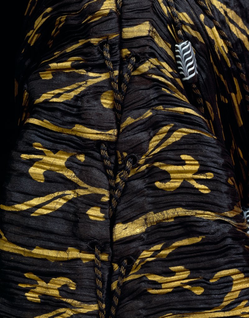 Detail of Delphos evening gown, detail by Mariano Fortuny