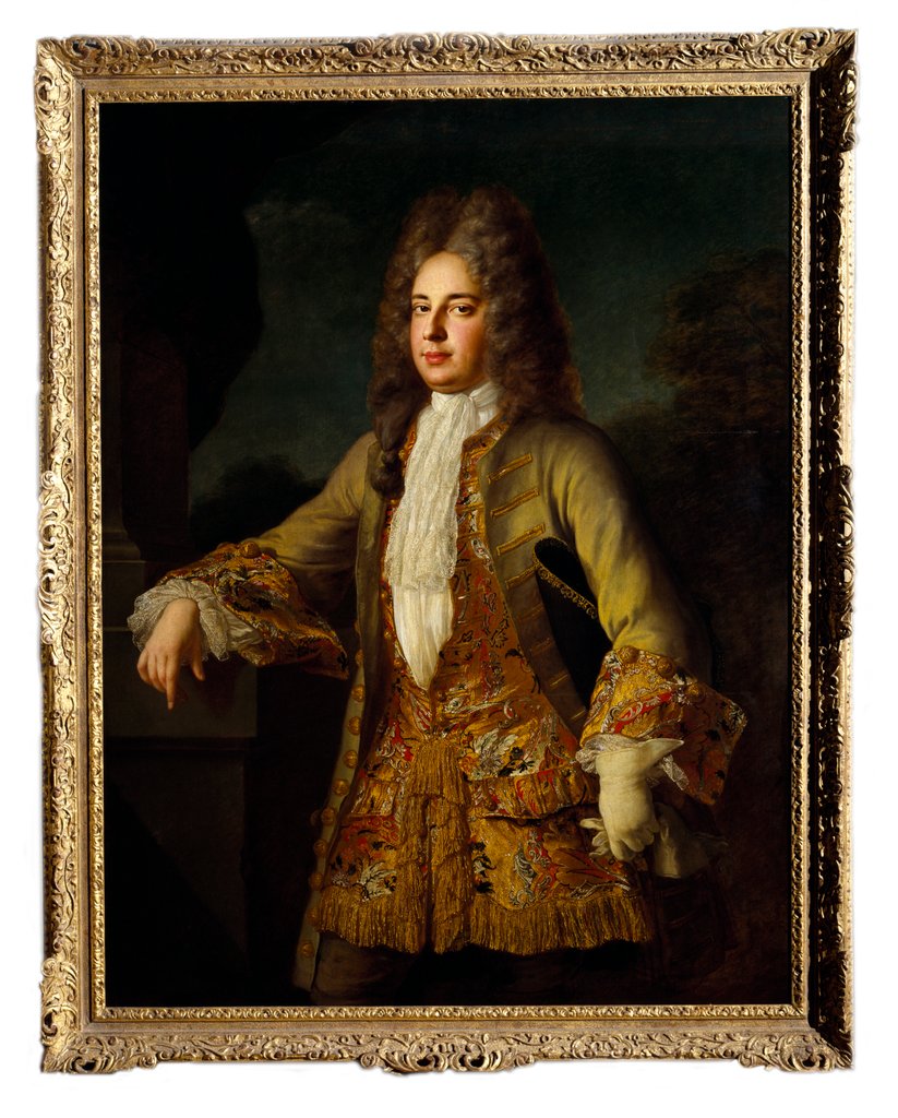 Detail of Portrait of Matthew Prior by Alexis-Simon Belle