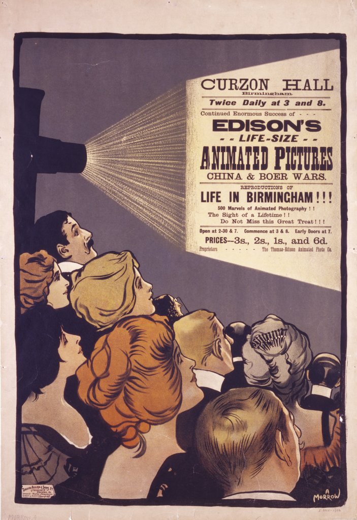 Detail of Edison's life-size animated pictures by Albert Morrow